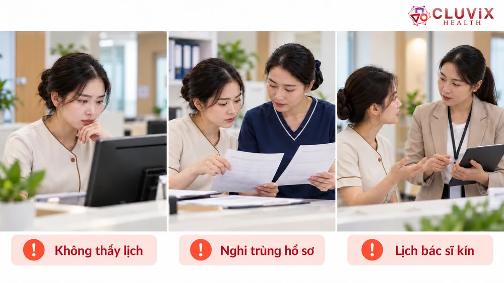 Các tình huống ngoại lệ tại quầy tiếp nhận được đánh dấu để người phụ trách xử lý