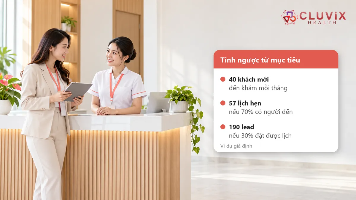 sơ đồ tính ngược từ 40 khách mới đến 190 lead