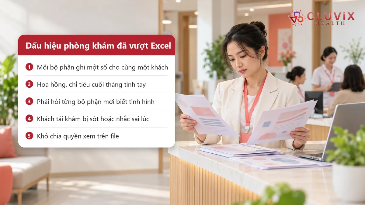 thẻ năm dấu hiệu phòng khám đã vượt quá bảng tính Excel